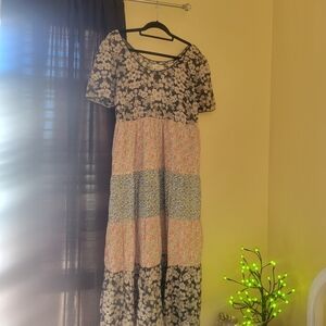 NATURAL LIFE Floral Patchwork Maxi Dress